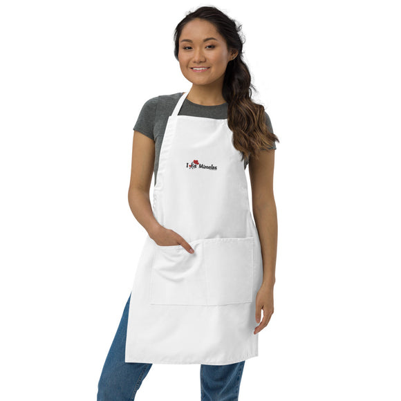 Apron - White - Embroidered with 