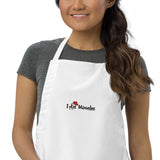 Apron - White - Embroidered with "I love Miracles" (with hearts)
